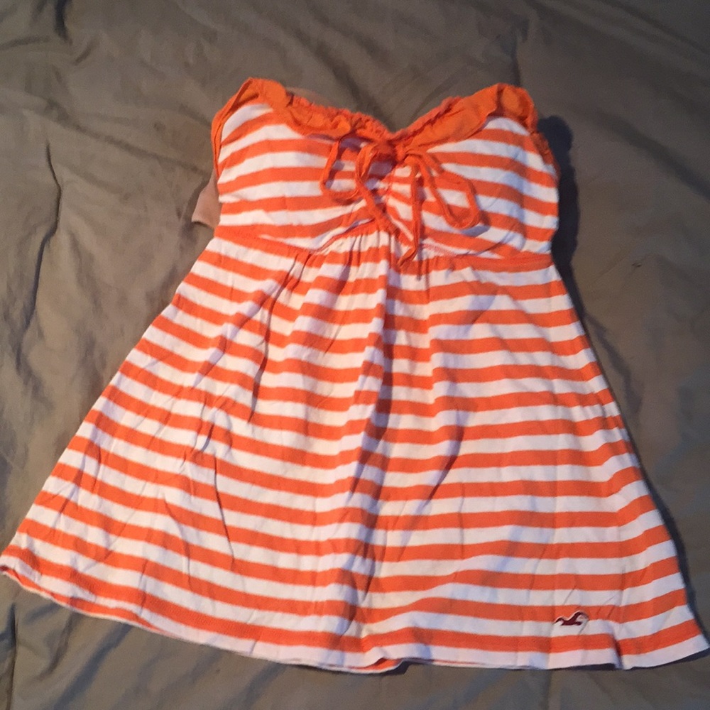Striped strapless top